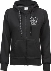 Hoodie med dragkedja Dam