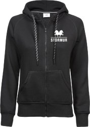 Hoodie med dragkedja Dam