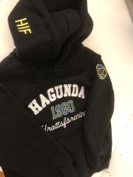Hagunda Hoodie, svart, Hagunda, brodyr, personlig hagunda hoodie, tröja, hagunda tröja, hagunda kläder, hif, innebandy, hagunda