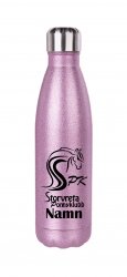 Vattenflaska Rosa glitter