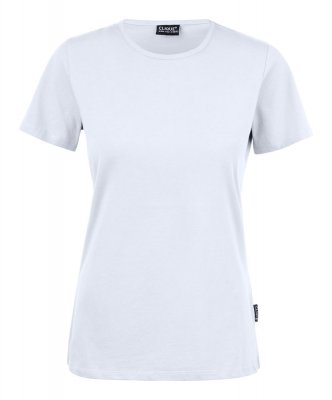 Zoom bild av Typsnitt, t-shirt, vit, dam t- shirt, visa hänsyn, håll avstånd, t- shirt i tiden, damplagg,