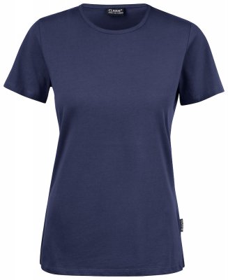 Zoom bild av Typsnitt, t-shirt, marin, dam t- shirt, visa hänsyn, håll avstånd, t- shirt i tiden, damplagg,