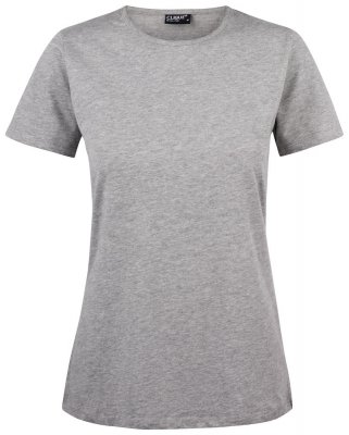 Zoom bild av Typsnitt, t-shirt, grå melerad, dam t- shirt, visa hänsyn, håll avstånd, t- shirt i tiden, damplagg,