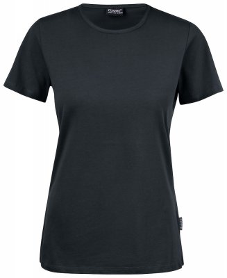 Zoom bild av Typsnitt, t-shirt, svart, dam t- shirt, visa hänsyn, håll avstånd, t- shirt i tiden, damplagg,