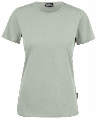 Zoom bild av Typsnitt, t-shirt, forrest gray, dam t- shirt, visa hänsyn, håll avstånd, t- shirt i tiden, damplagg,