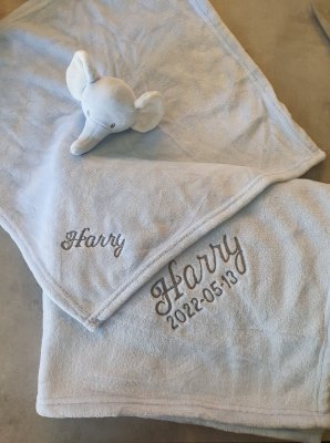 Zoom bild av Set elefant blå