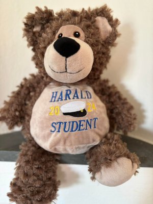 Zoom bild av Studentnalle med namn och årtal