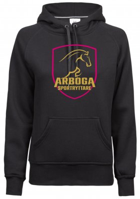 Zoom bild av arbogasportryttare, svenska ridsportförbundet,hästhoppning,ridklubb,klubbkläder,med klubblogga,ridsport,hästsport,dam hoodie,