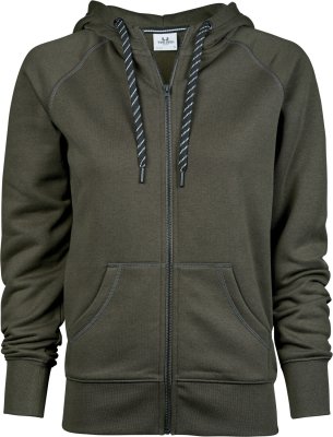 Zoom bild av Hoodie med dragkedja dam