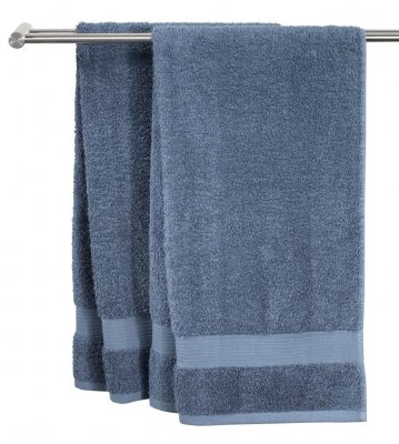 Zoom bild av Frotte, Frotté, brodyr, handdukar, gäst, bad, dimblå, blå, blue