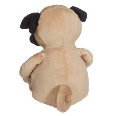 Zoom bild av Mops,mjukisdjur,gosedjur,mjukis djur med text,brodyr,dop,födelsedag,logga,maskott