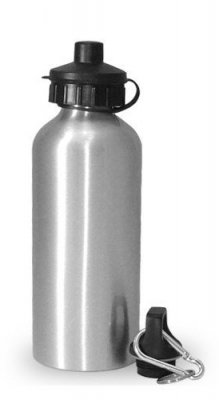 Zoom bild av Vattenflaska med kapsyl och utbyttbar kabinhake 600 ml