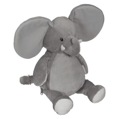 Zoom bild av Elefant,Mjukisdjur,doppresent,mjukisdjur med namn,brodyr,personlig present,logga,julklapp,mjukisdjur med personligt brodyr,