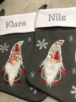 Zoom bild av Julstrumpa 3D Gnom med namn