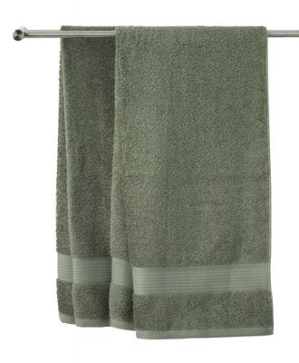 Zoom bild av Frotte, Frotté, brodyr, handdukar, gäst, bad, grön, militärgrön, green