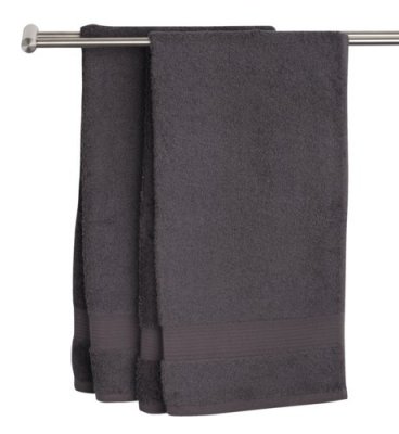 Zoom bild av Frotte, Frotté, brodyr, handdukar, gäst, bad, Mörkgrå, gray, grå