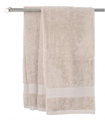 Zoom bild av Frotte, Frotté, brodyr, handdukar, gäst, bad, beige, sand