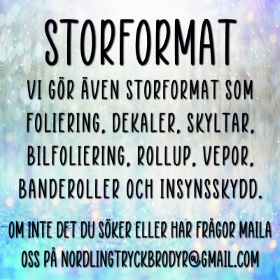 Zoom bild av Storformat, rollup, vepor, foliering, frost, dekaler